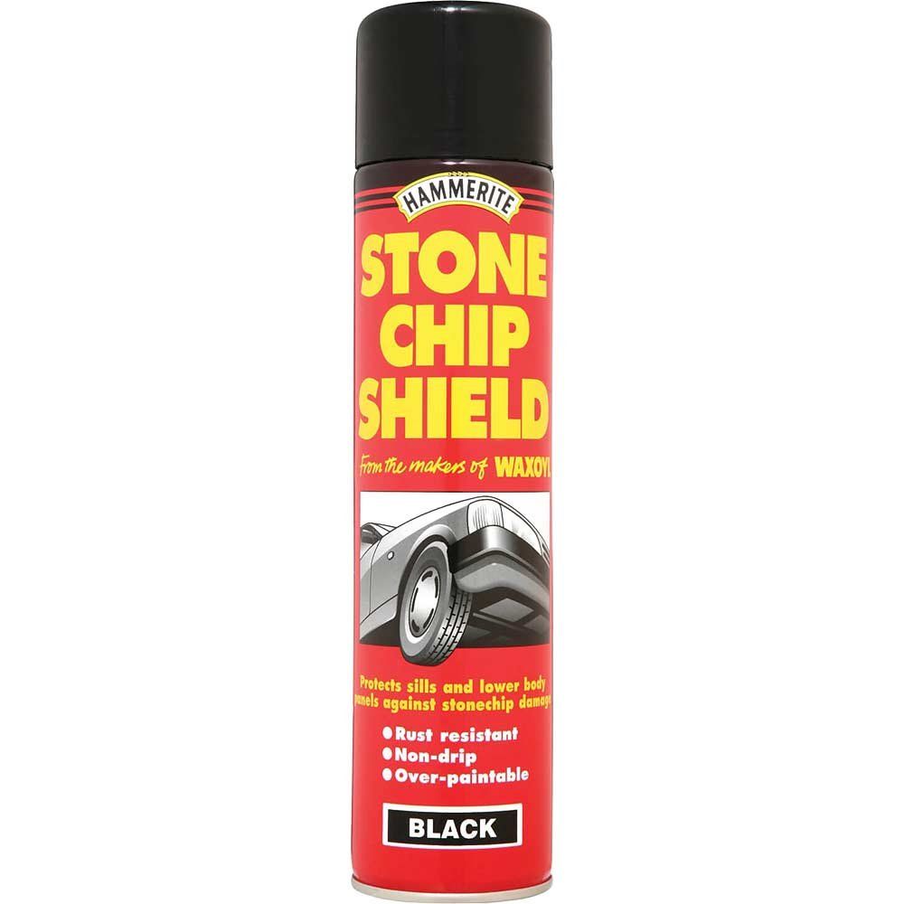 Hammerite 5092832 Stonechip Shield Black Aerosol 600Ml - Image 1