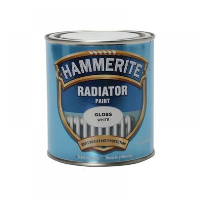 Hammerite Radiator Enamel Paint Gloss White 500ml