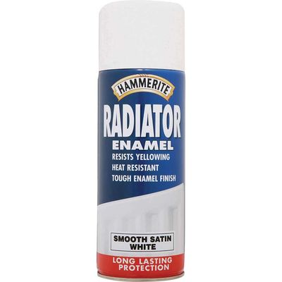 Hammerite 5092847 Radiator Enamel Aerosol Satin White 400Ml