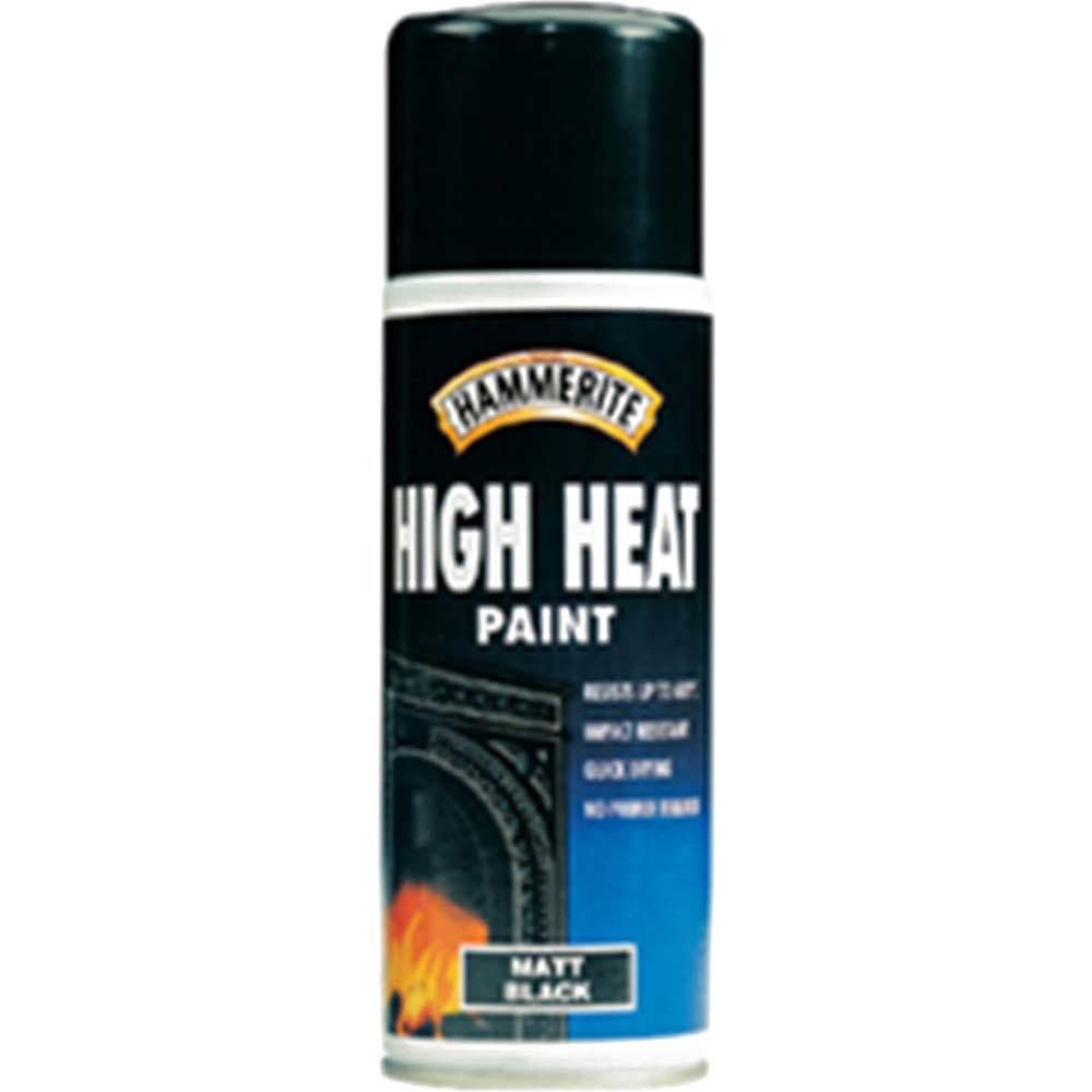 Hammerite 5092866 High Heat Paint Aerosol Black 400Ml - Image 1