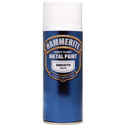 Hammerite 5084782 Direct To Rust Smooth Finish Aerosol White 400Ml