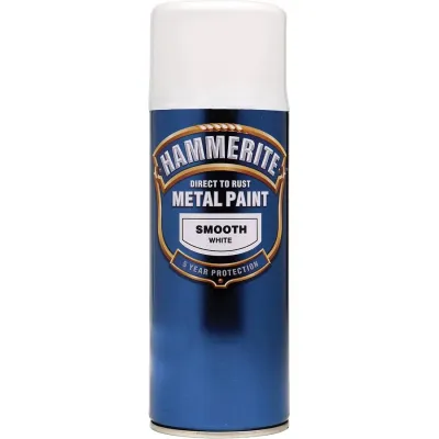 Hammerite 5084782 Direct To Rust Smooth Finish Aerosol White 400Ml - Thumbnail 2