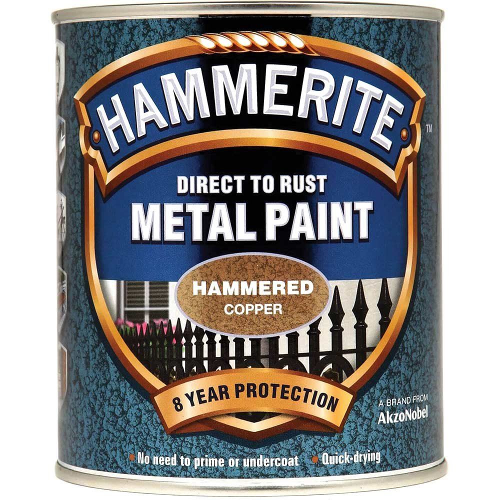 Hammerite 5092964 Direct To Rust Hammered Finish Metal Paint Copper 750Ml - Image 1