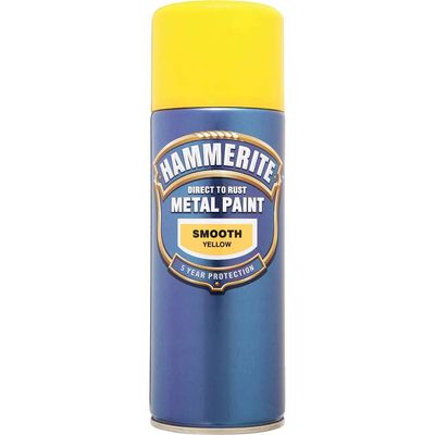 Hammerite 5092968 Direct To Rust Smooth Finish Aerosol Yellow 400Ml