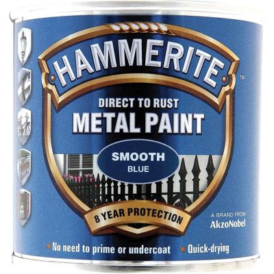 Hammerite 5084884 Direct To Rust Smooth Finish Metal Paint Blue 250Ml