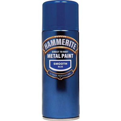 Hammerite 5092970 Direct To Rust Smooth Finish Aerosol Blue 400Ml