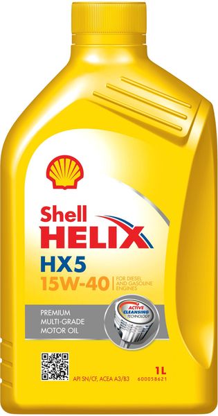 Shell Helix HX5 15W-40 Premium Multi Grade A3/B3 Engine Oil 1L