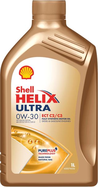 Shell Helix Ultra ECT C2 C3 Fully Synthetic 0W-30 C3 Engine Oil 1L
