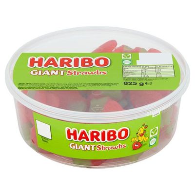 Haribo Giant Strawbs 825g Tub 9580