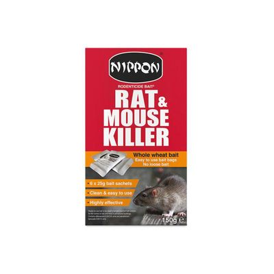 Vitax 5NRWW150 Nippon Rodenticide Wheat Bait 6 X 25G