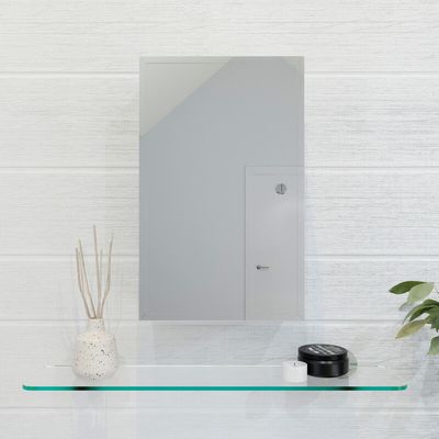 Croydex Trent Lockable Medicine Cabinet Stainless Steel WC846005