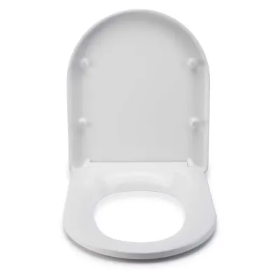 Croydex Eyre White Toilet Seat Flexi Fix D-Shape Soft Close