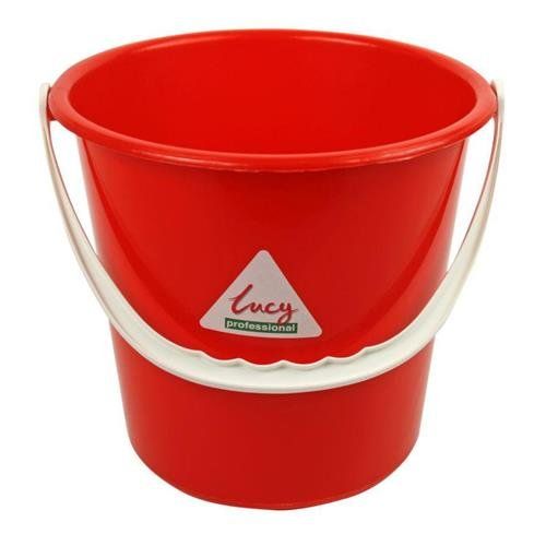 ValueX Plastic Bucket 10 Litre With Handle Red - 0907014 - Image 1