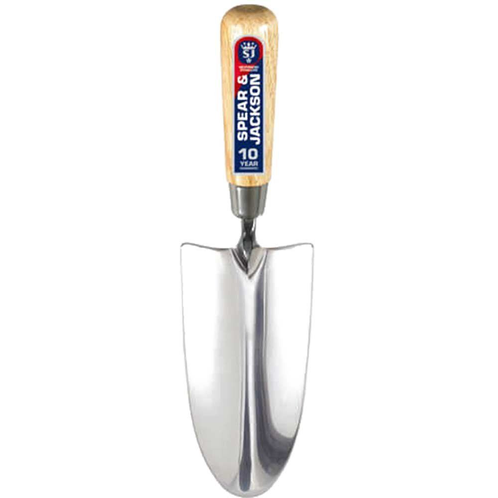 Spear and Jackson Neverbend Stainless Steel Tanged Hand Trowel - Image 1