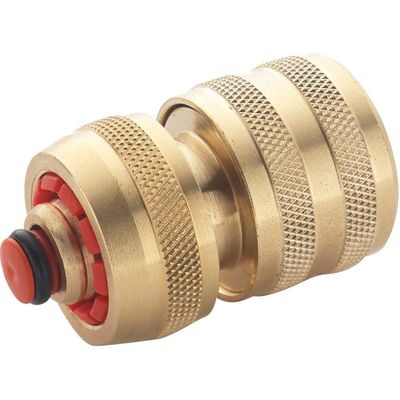 Spear and Jackson Water Stop Brass Hose Connector 1/2" / 12.5mm Pack of 1