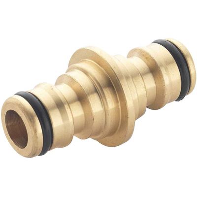 Spear and Jackson Two Way Brass Male Hose Connector 3/4" / 19mm Pack of 1