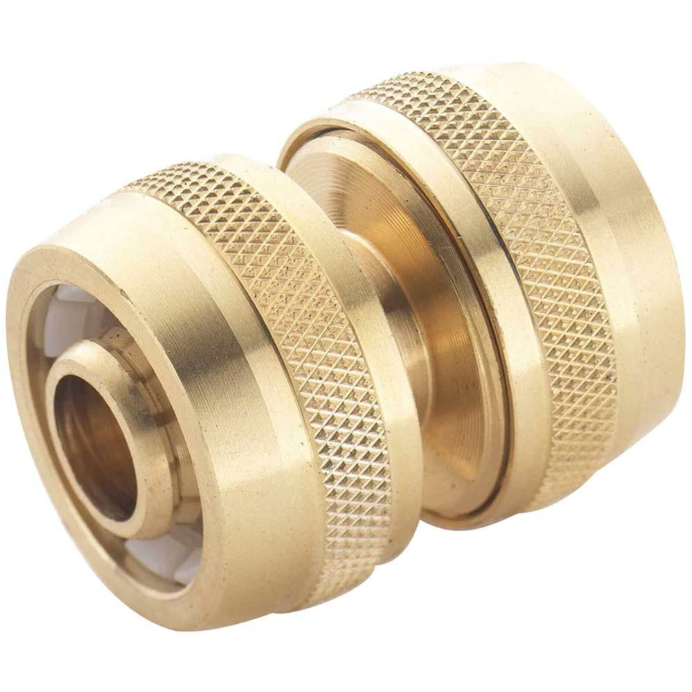 Spear and Jackson Brass Hose Repair Connector 1/2" / 12.5mm Pack of 1 - Image 1