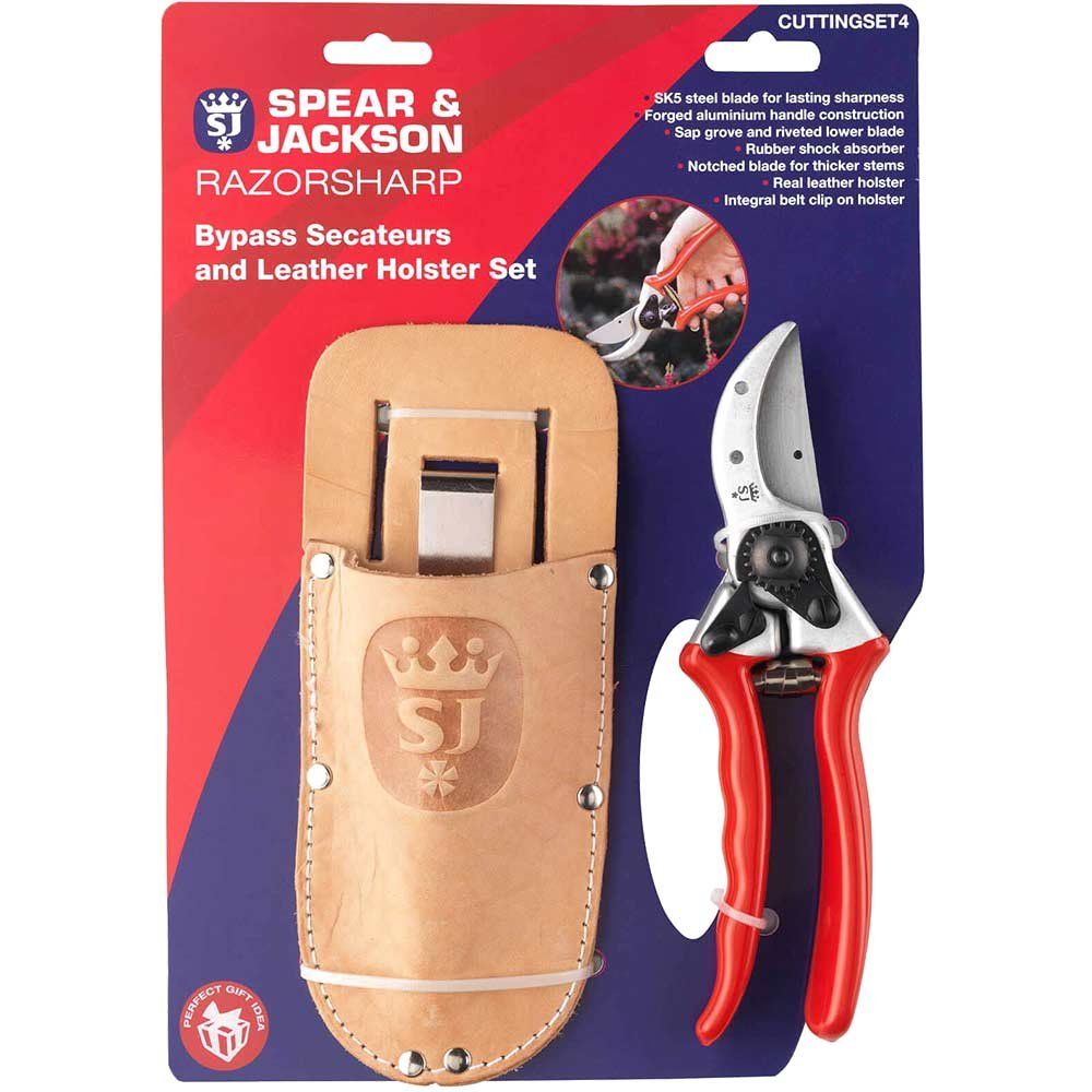 Spear and Jackson Bypass Secateurs and Leather Holster Set - Image 1