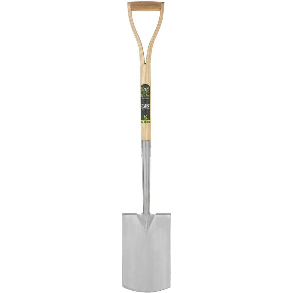 Kew Gardens Treaded Stainless Steel Digging Spade - Image 1