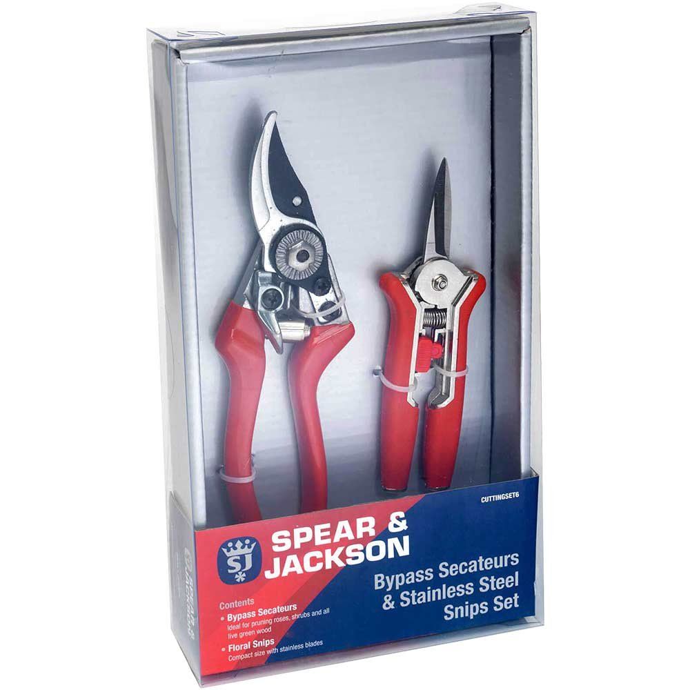 Spear and Jackson Bypass Secateurs and Mini Snips Set - Image 1