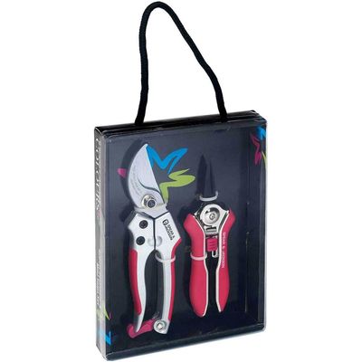 Spear and Jackson Colours Pink Bypass Secateurs and Mini Snips Set
