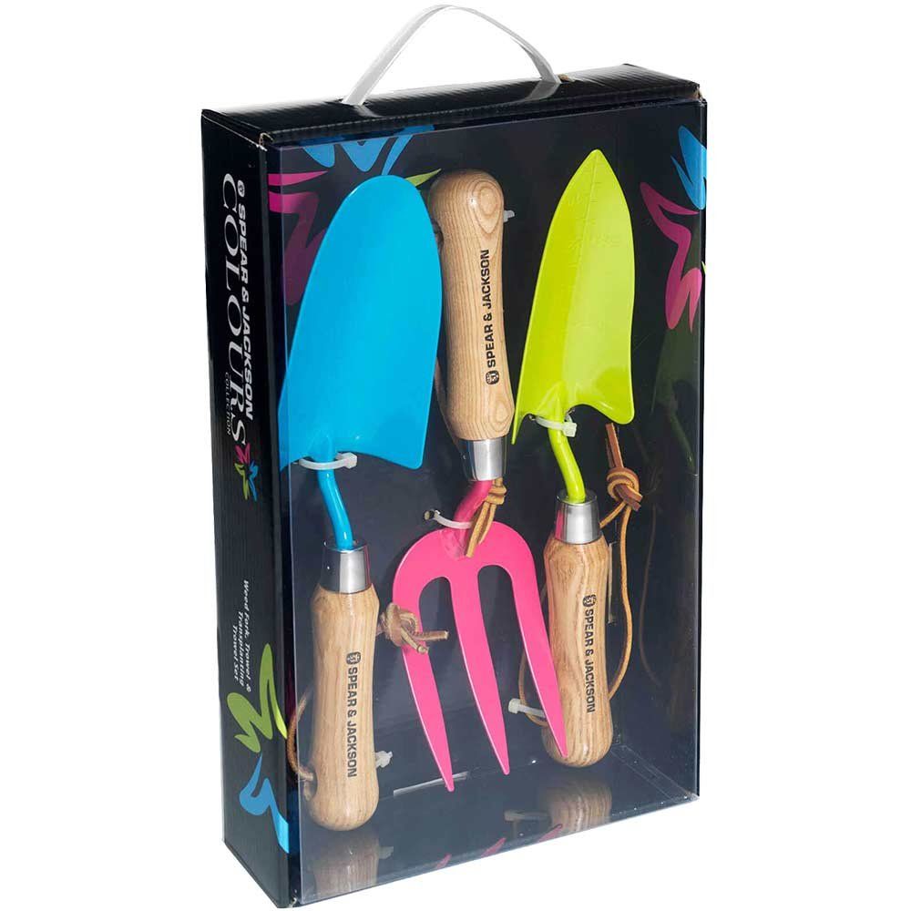 Spear and Jackson Colours 3 Piece Carbon Steel Garden Tool Set - Image 1