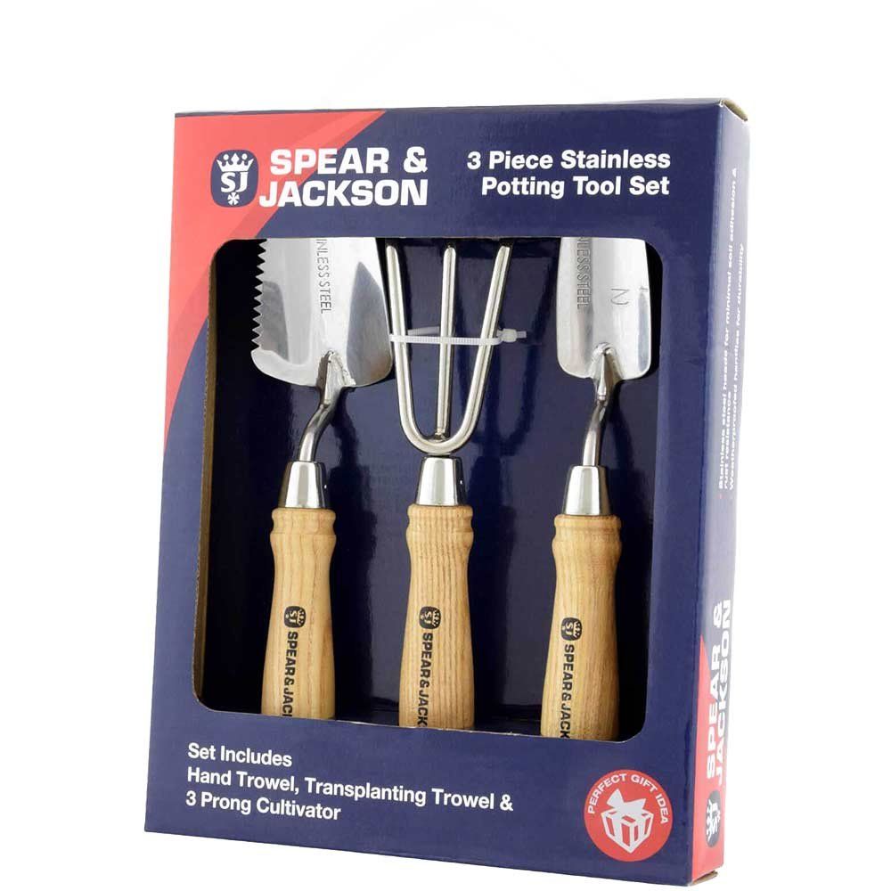 Spear and Jackson 3 Piece Stainless Steel Mini Potting Tool Set - Image 1