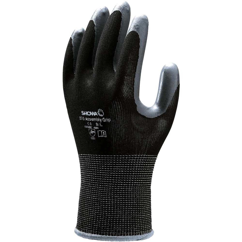 Kew Gardens Multi Purpose Nitrile Coated Gardening Gloves Black L - Image 1