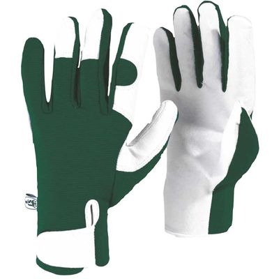 Kew Gardens Leather Palm Gardening Gloves Green L