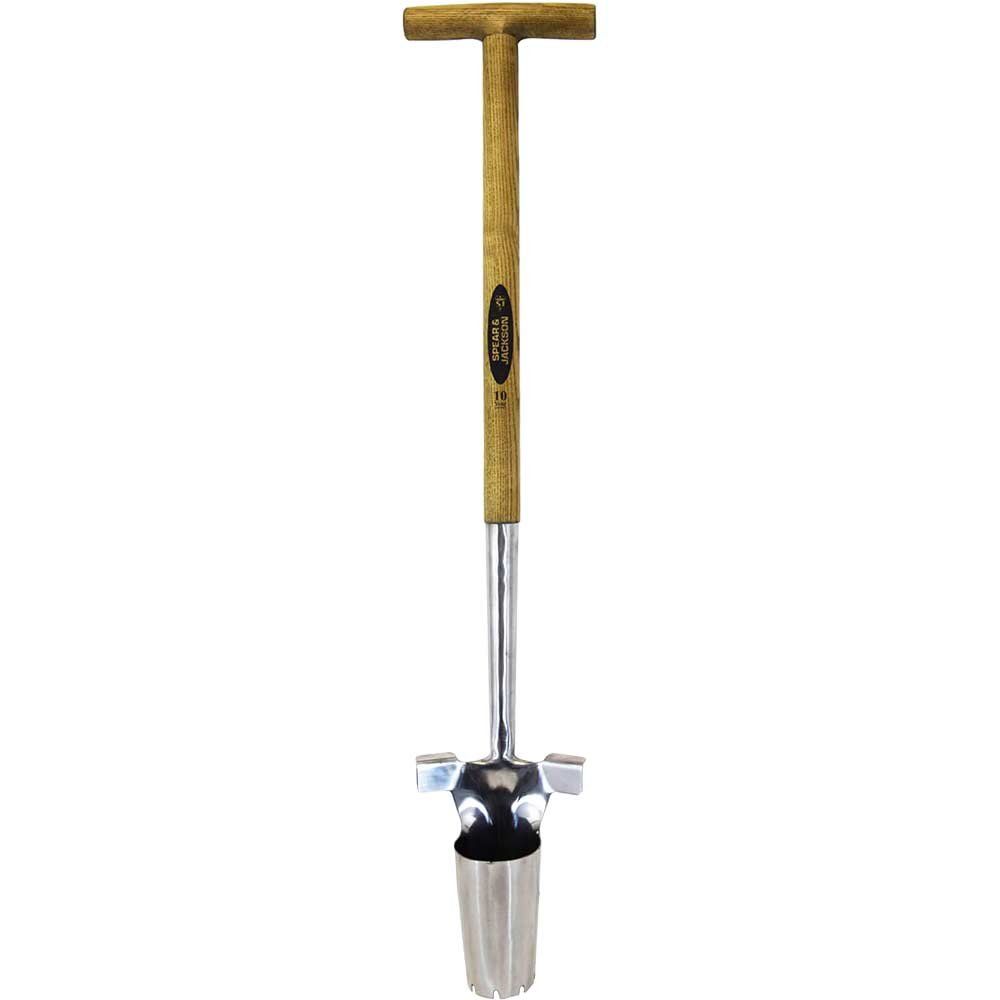 Spear and Jackson Traditional Stainless Steel Long Handle Bulb Planter - Image 1