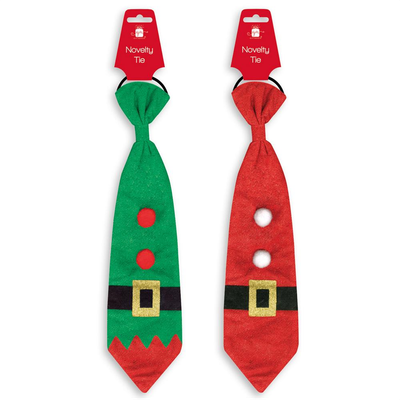 Christmas Character Novelty Long Tie Assorted Designs - Thumbnail 2