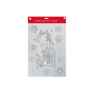 Giftmaker Window Metallic Christmas Stickers Pack of 24 XAPGZ676