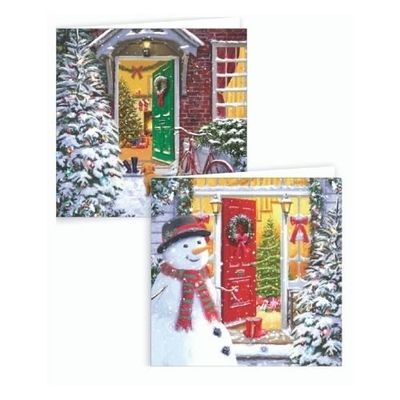 Front Door Boxed Christmas Cards 12 Pk