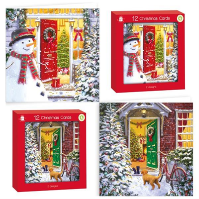 Front Door Boxed Christmas Cards 12 Pk - Thumbnail 2