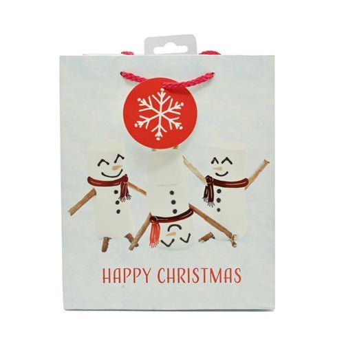 Medium Gift Bag Snowman 10.5' - Image 1