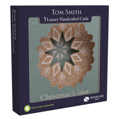 Tom Smith Lux Handmade Nordic Kraft Christmas Cards 5's - Thumbnail 2