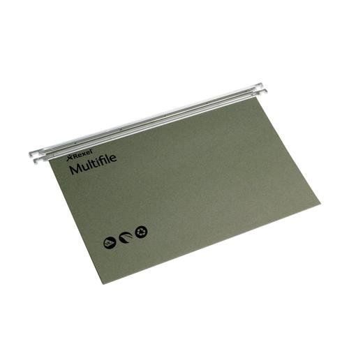 Rexel Multifile A4 Suspension File 15mm Green (50) - Image 1