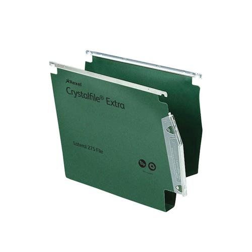 Rexel Crystalfile Extra `275` Lateral File 30mm Green (25) - Image 1