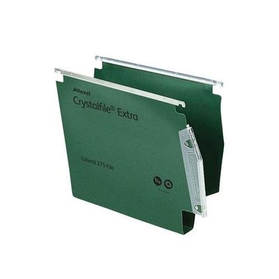 Rexel Crystalfile Extra `275` Lateral File 30mm Green (25)