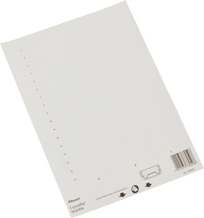 Rexel Crystalfile Crystal Printable Tab Inserts White (50)