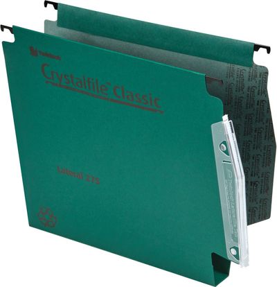Rexel Crystalfile Classic `275` Lateral File 30mm Green (50) - Thumbnail 2
