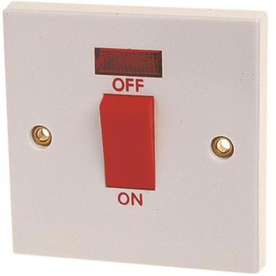 Dencon 4456NB Double Pole Switch With Pilot Lamp 45A - Thumbnail 2