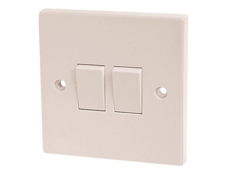 Dencon 4403NB Light Switch 2-Gang 2-Way 10A - Image 1