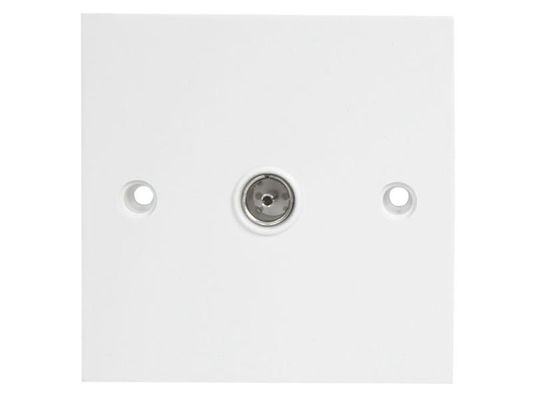 Dencon 7119NB Single Flush Coax Tv Socket White