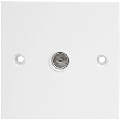 Dencon 7119NB Single Flush Coax Tv Socket White - Thumbnail 2