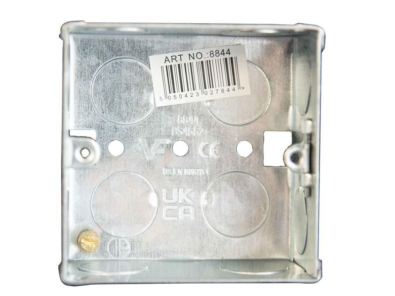 Dencon 8844NB Metal Back Box 1-Gang 35Mm - Image 1