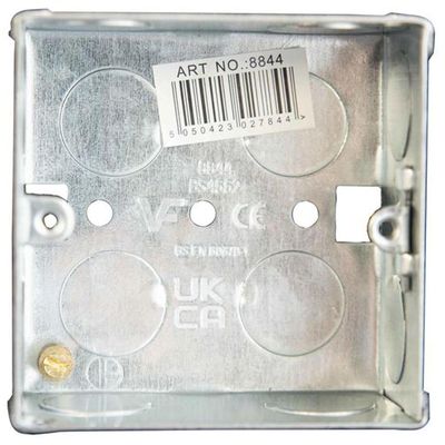 Dencon 8844NB Metal Back Box 1-Gang 35Mm - Thumbnail 2