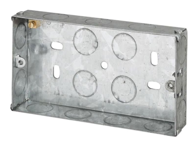 Dencon 8845NB Metal Back Box 2-Gang 25Mm - Image 1