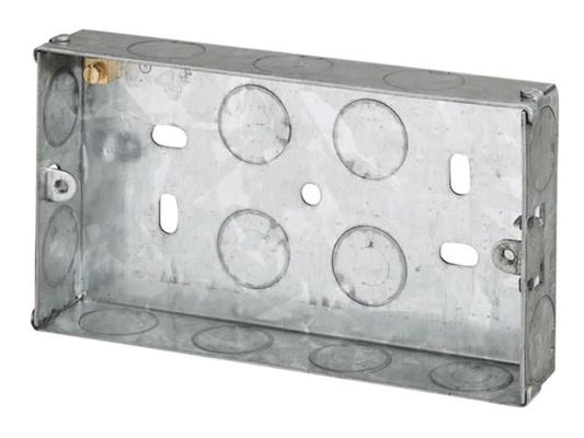 Dencon 8845NB Metal Back Box 2-Gang 25Mm