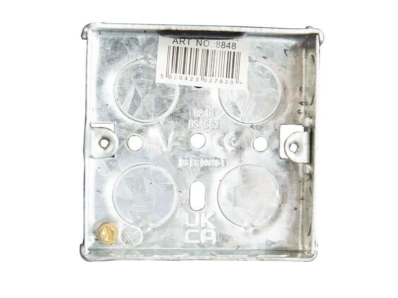 Dencon 8848NB Metal Back Box 1-Gang 16Mm - Image 1